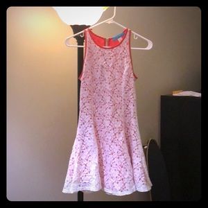 White lace and pink dress.  Brand new, never worn.